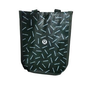 Lululemon Green Reusable Tote Bag With Snap Closure & Recycled Materials